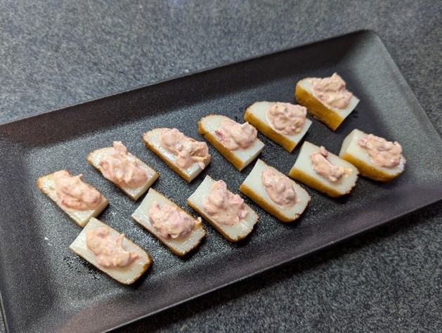 食が進む！与作揚げの梅マヨネーズ添え