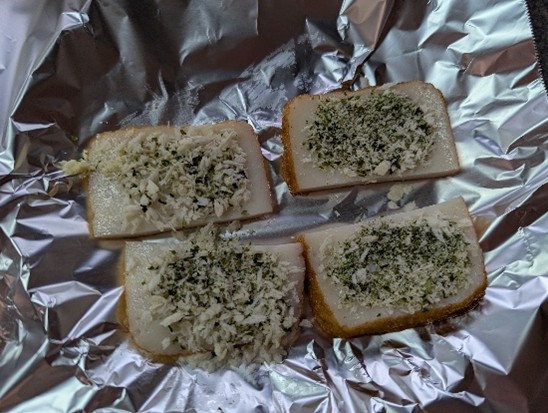 カリカリ食感！与作揚げの青のりパン粉焼き