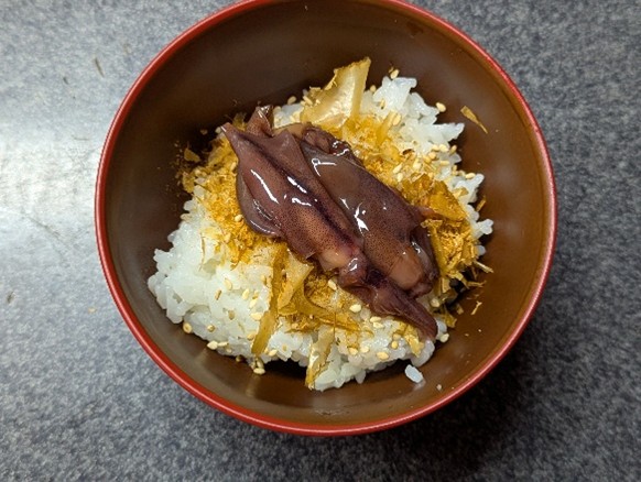 「ほたるいか粋づくり 醤油味」のお茶漬け