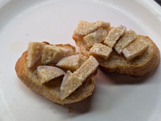 バケットにのせて焼く