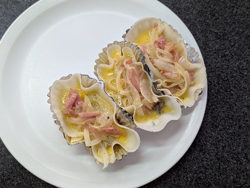 卵液を注いでトースターで焼く